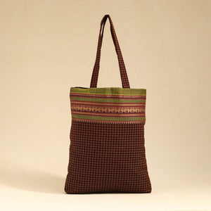 Brown - Kanchipuram Cotton Tote Bag 07