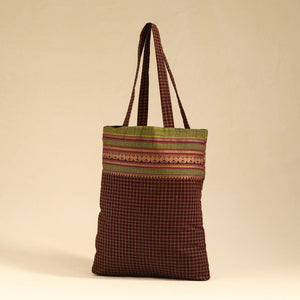 Brown - Kanchipuram Cotton Tote Bag 07