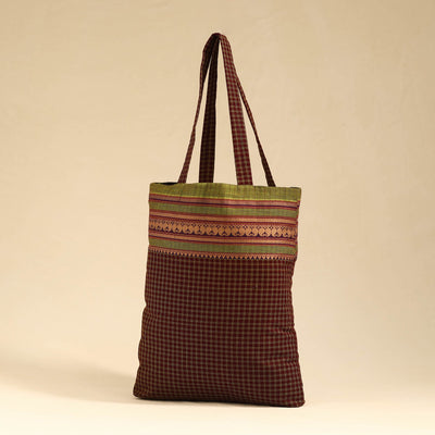 Brown - Kanchipuram Cotton Tote Bag 07