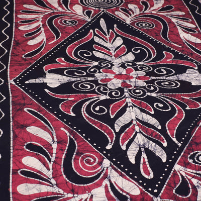 Black - Hand Batik Printed Cotton Single Bed Cover (96 x 59 in) 48