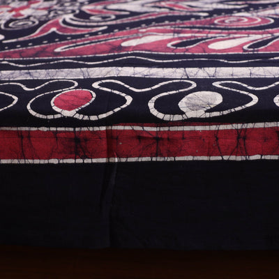 Black - Hand Batik Printed Cotton Single Bed Cover (96 x 59 in) 48