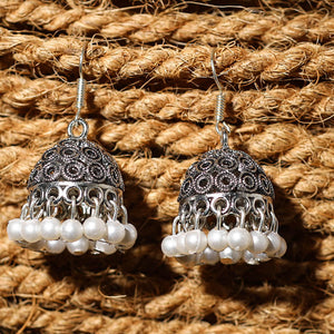 Arshi Handcrafted GS Beaded Jhumki Earrings