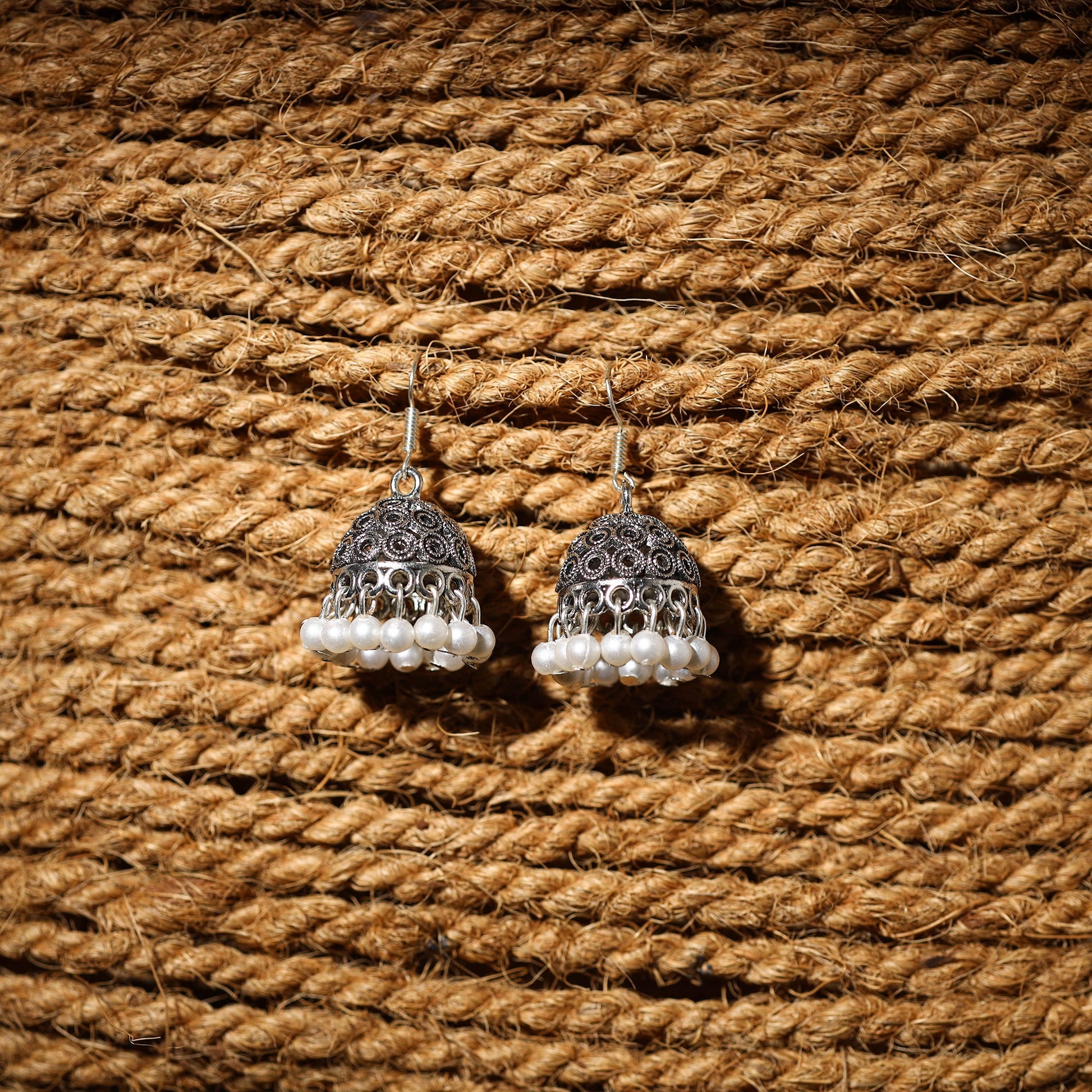 Arshi Handcrafted GS Beaded Jhumki Earrings