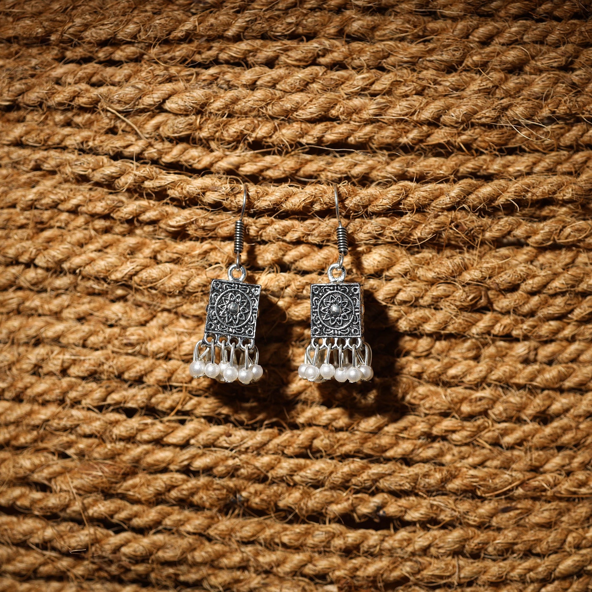 Ashifa Handcrafted GS Beaded Jhumki Earrings
