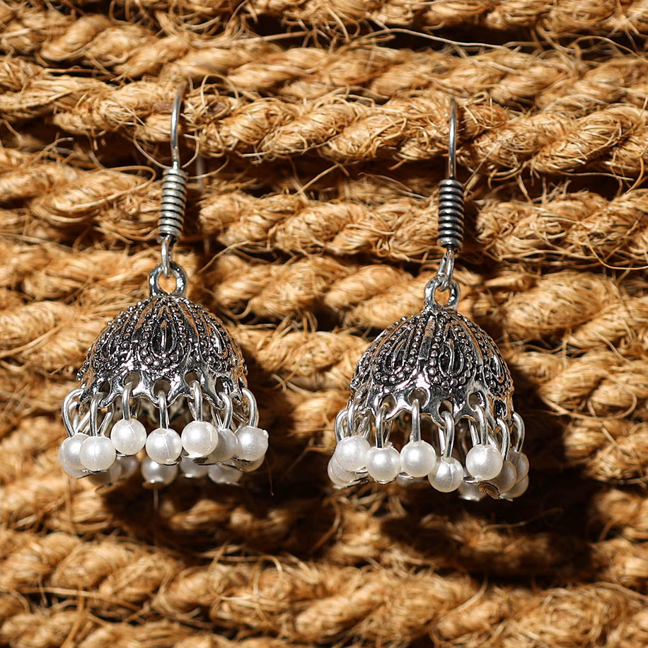 Ayushi Handcrafted GS Beaded Jhumki Earrings