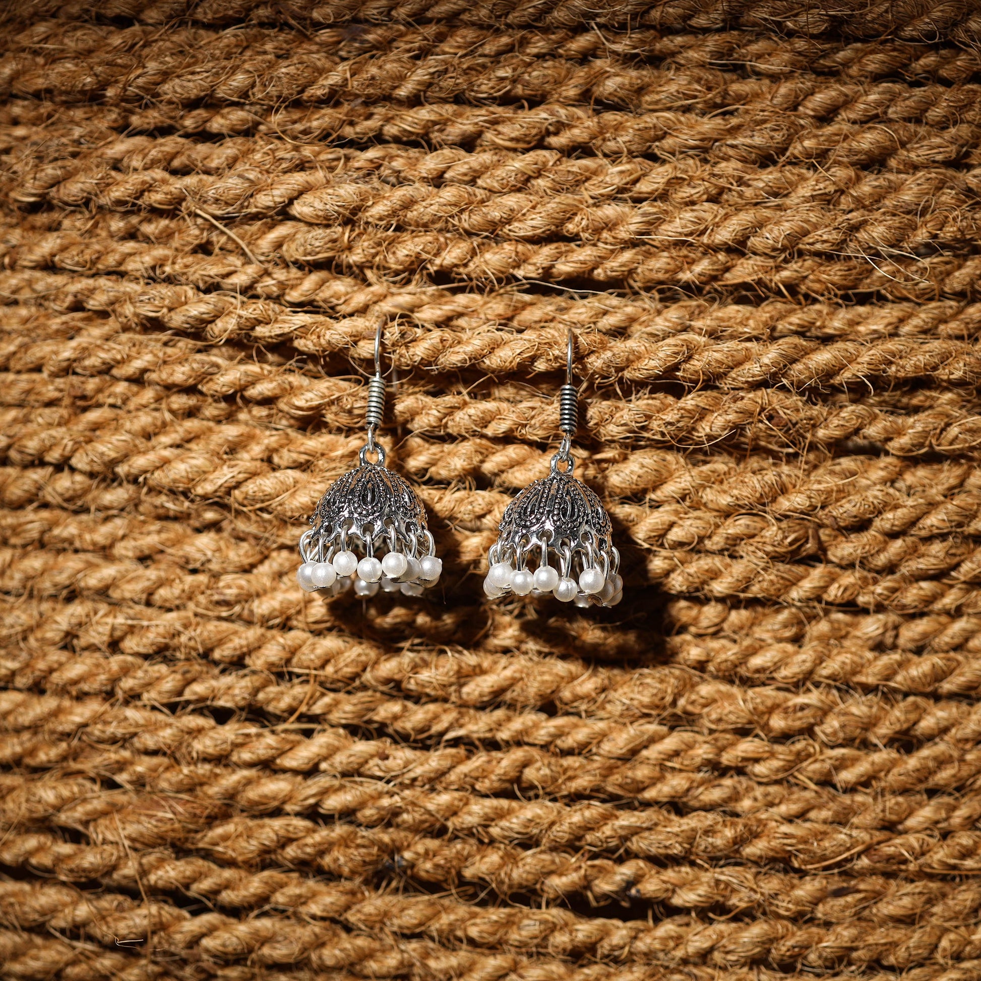 Ayushi Handcrafted GS Beaded Jhumki Earrings