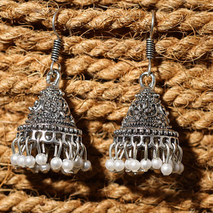Ahana Handcrafted GS Beaded Jhumki Earrings