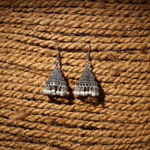 Ahana Handcrafted GS Beaded Jhumki Earrings