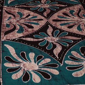 Brown - Hand Batik Printed Cotton Single Bed Cover (96 x 59 in) 65