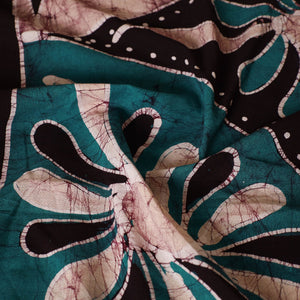 Brown - Hand Batik Printed Cotton Single Bed Cover (96 x 59 in) 65