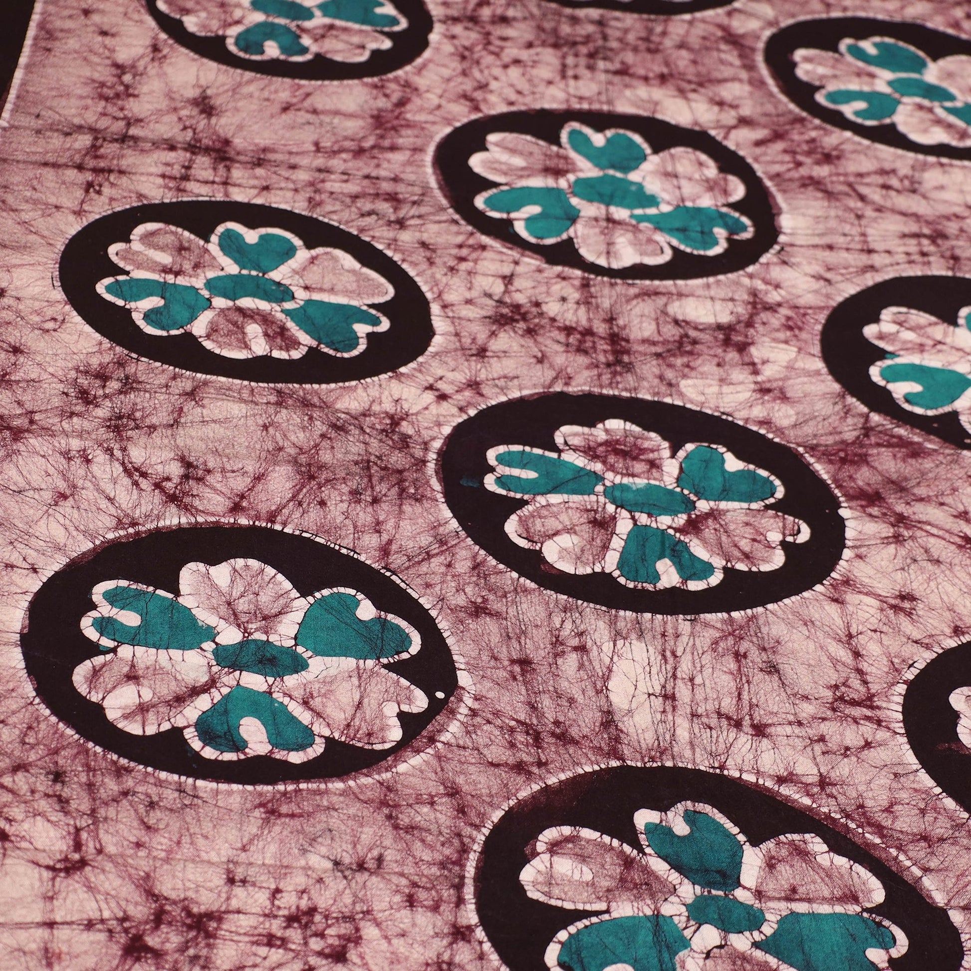 Brown - Hand Batik Printed Cotton Single Bed Cover (96 x 59 in) 67