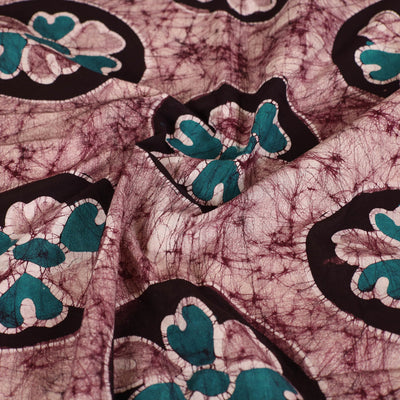 Brown - Hand Batik Printed Cotton Single Bed Cover (96 x 59 in) 67