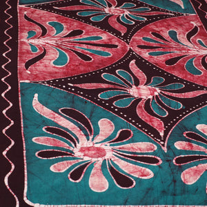 Brown - Hand Batik Printed Cotton Single Bed Cover (96 x 59 in) 69