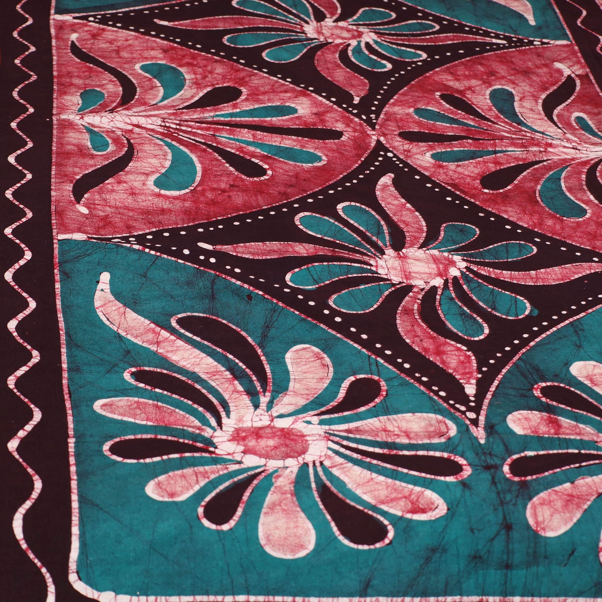 Brown - Hand Batik Printed Cotton Single Bed Cover (96 x 59 in) 69