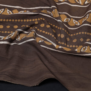 Brown - Akola Block Printed Cotton Stole