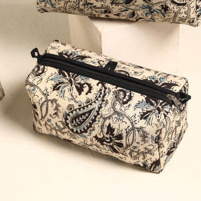 Beige - Handmade Cotton Toiletry Bags (Set of 3) 04