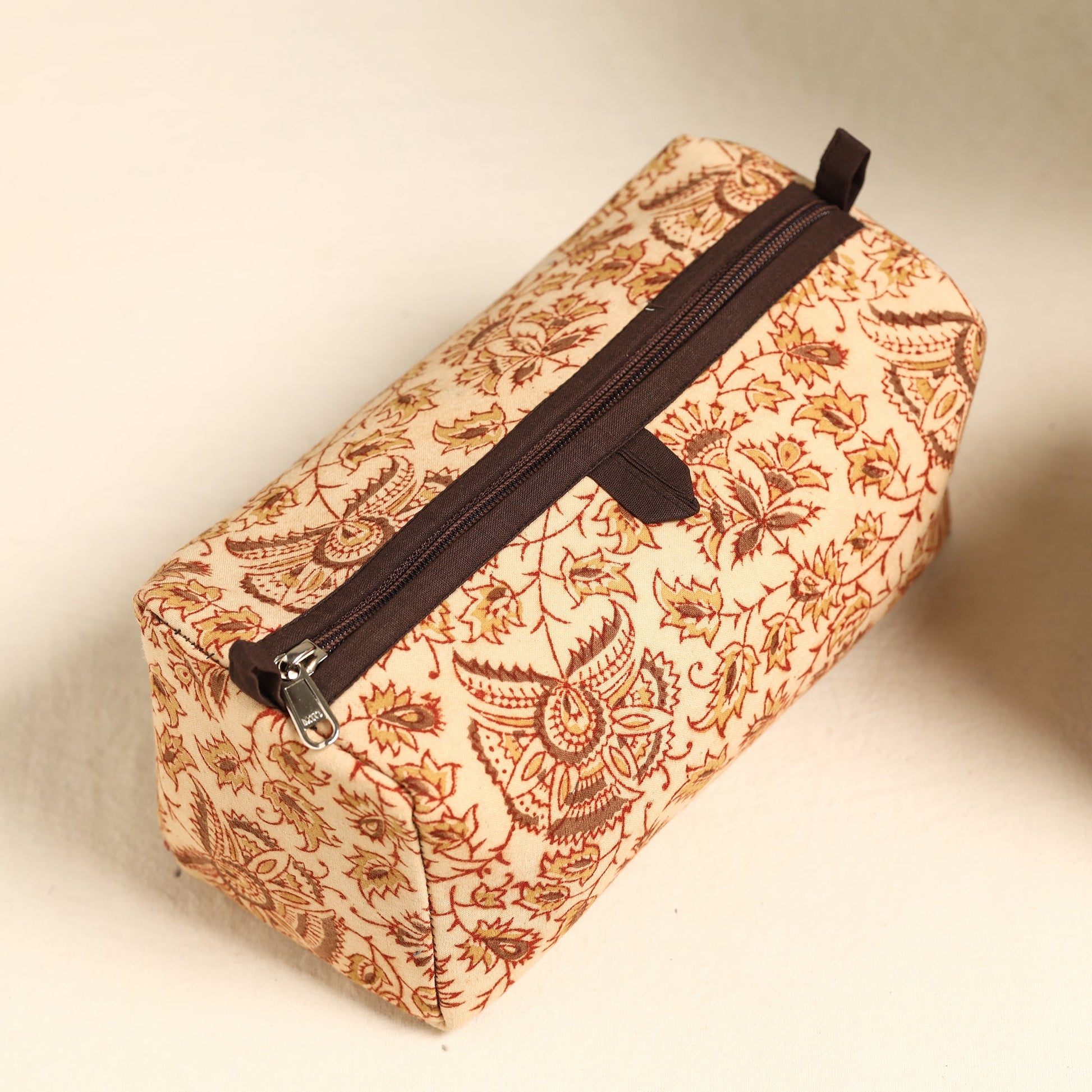 Beige - Handmade Cotton Toiletry Bags (Set of 3) 09