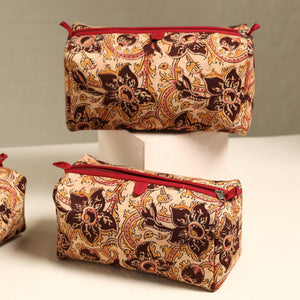 Beige - Handmade Cotton Toiletry Bags (Set of 3) 20