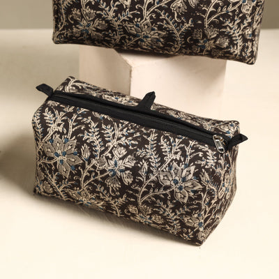 Brown - Handmade Cotton Toiletry Bags (Set of 3) 26