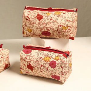 Beige - Handmade Cotton Toiletry Bags (Set of 3) 37