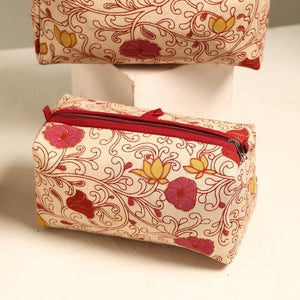 Beige - Handmade Cotton Toiletry Bags (Set of 3) 37
