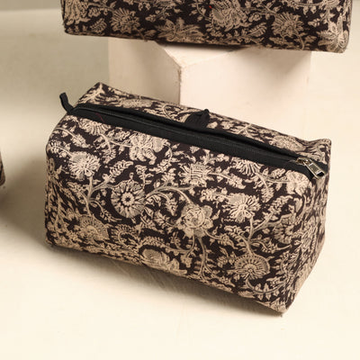 Brown - Handmade Cotton Toiletry Bags (Set of 3) 41