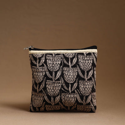 Black - Handmade Quilted Cotton Utility Pouch 03