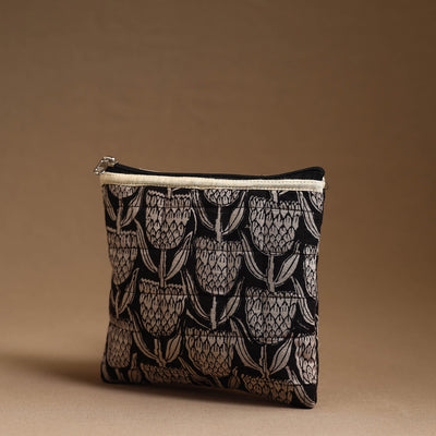 Black - Handmade Quilted Cotton Utility Pouch 03