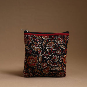 Black - Handmade Quilted Cotton Utility Pouch 04