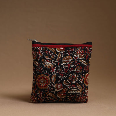 Black - Handmade Quilted Cotton Utility Pouch 04