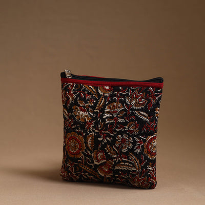 Black - Handmade Quilted Cotton Utility Pouch 04
