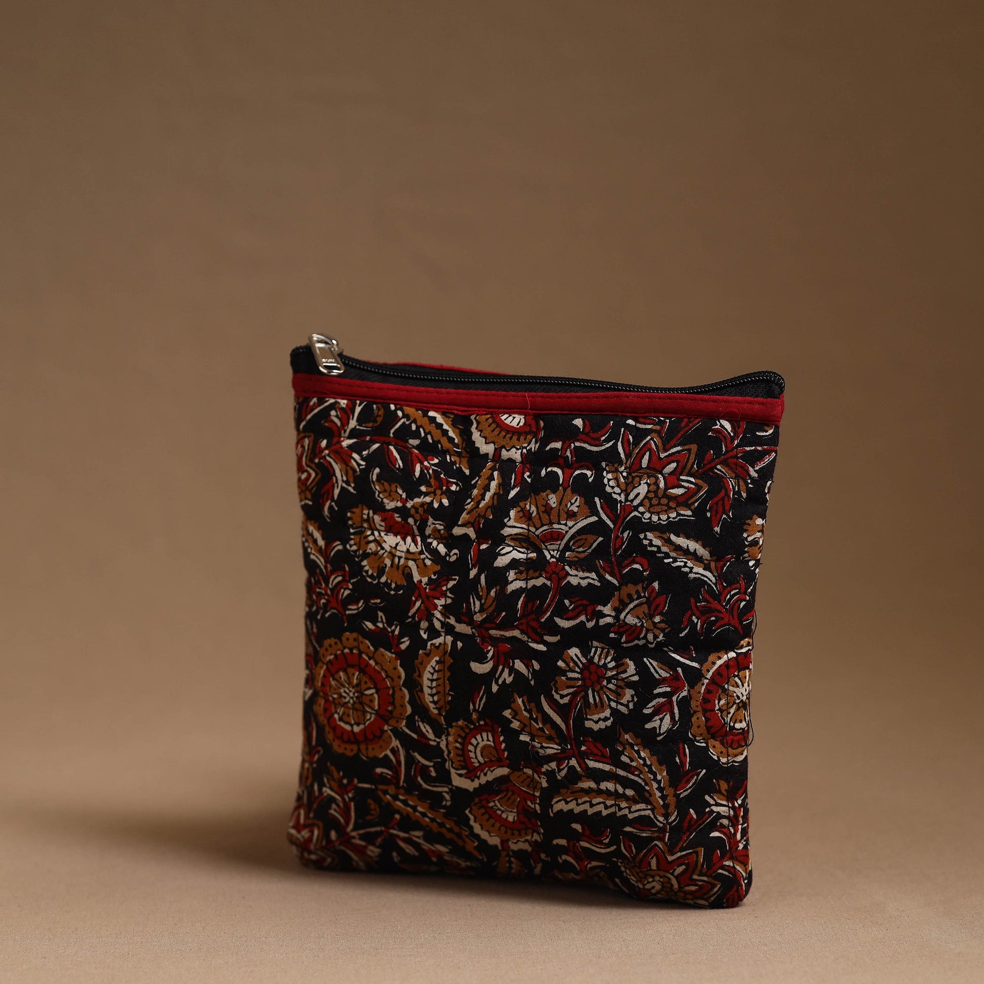 Black - Handmade Quilted Cotton Utility Pouch 04
