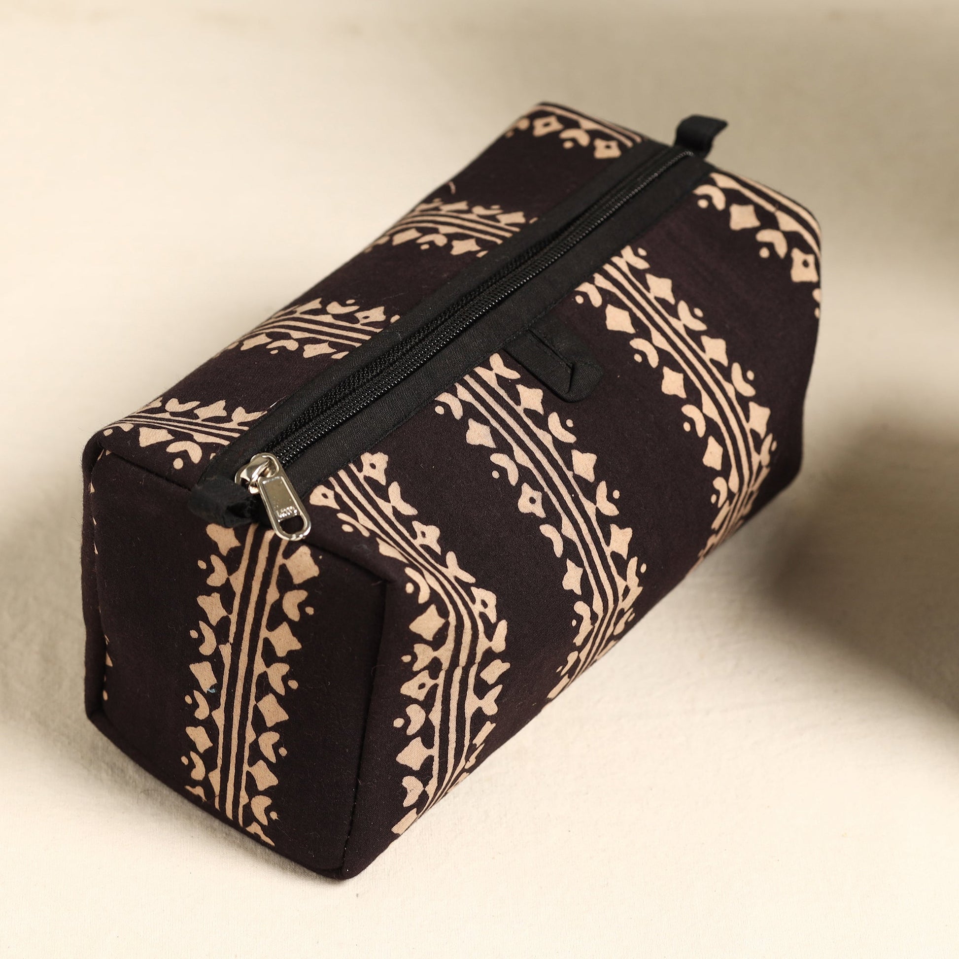 Black - Handmade Cotton Toiletry Bags (Set of 3) 49