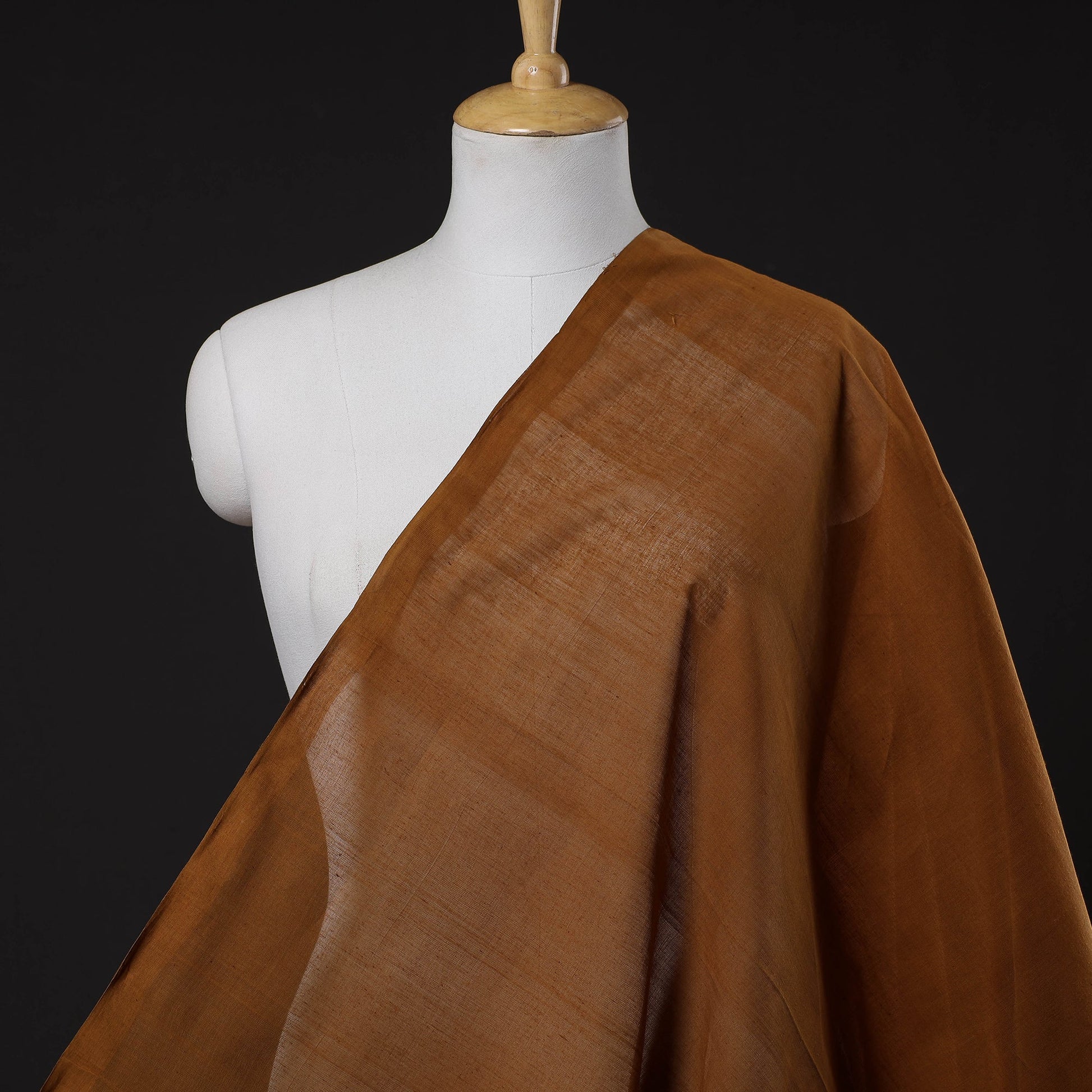 Brown - Original Mangalagiri Handloom Cotton Fabric