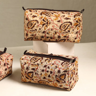 Beige - Handmade Cotton Toiletry Bags (Set of 3) 53