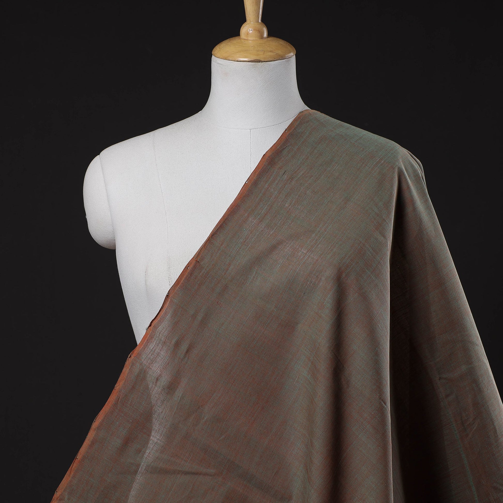 Brown - Original Mangalagiri Handloom Cotton Fabric