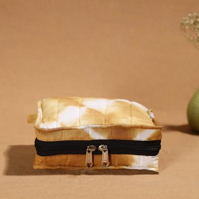 Brown - Handmade 4 Pockets Cotton Jewelry Bag 04
