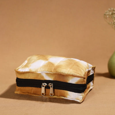 Brown - Handmade 4 Pockets Cotton Jewelry Bag 04