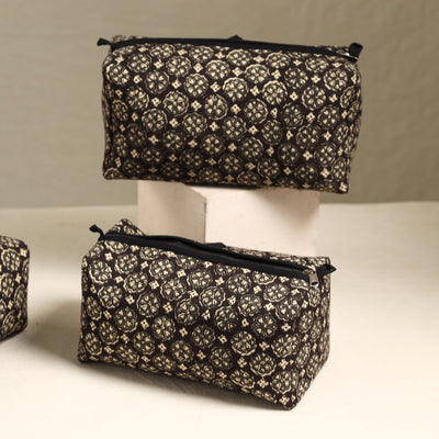 Black - Handmade Cotton Toiletry Bags (Set of 3) 61