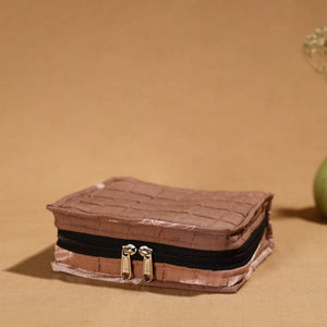 Brown - Handmade 4 Pockets Cotton Jewelry Bag 16