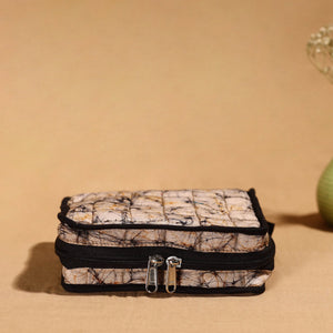 Beige - Handmade 4 Pockets Cotton Jewelry Bag 18