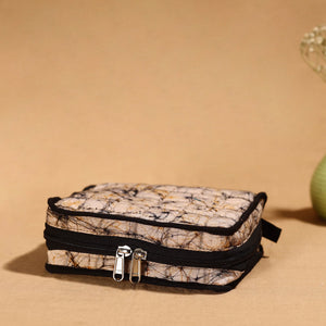 Beige - Handmade 4 Pockets Cotton Jewelry Bag 18