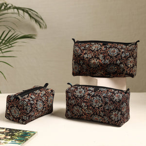 Black - Handmade Cotton Toiletry Bags (Set of 3) 69
