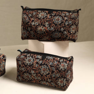 Black - Handmade Cotton Toiletry Bags (Set of 3) 69