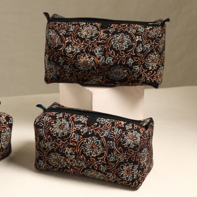 Black - Handmade Cotton Toiletry Bags (Set of 3) 69