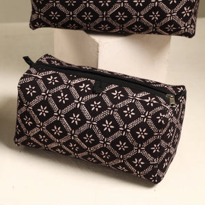 Black - Handmade Cotton Toiletry Bags (Set of 3) 72