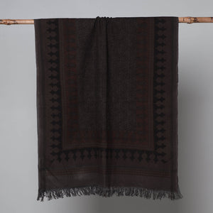 Black - Bagh Hand Block Printed Handloom Cotton Towel