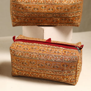 Brown - Handmade Cotton Toiletry Bags (Set of 3) 84