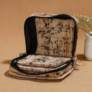 Beige - Handmade 4 Pockets Cotton Jewelry Bag 11