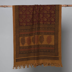 Brown - Bagh Hand Block Printed Handloom Cotton Towel